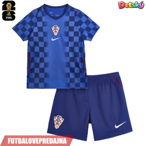 Lacne Dětský Futbalové dres Chorvátsko MS 2026 Krátky Rukáv - Preč (+ trenírky)